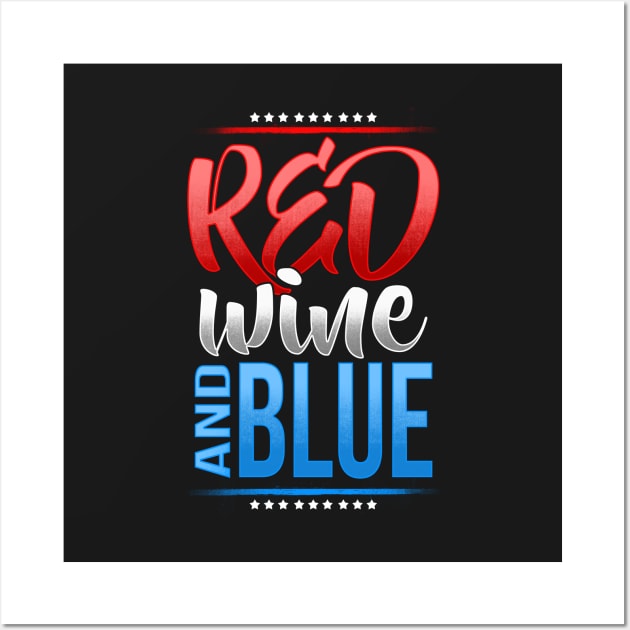 Red Wine And Blue Wall Art by BDAZ